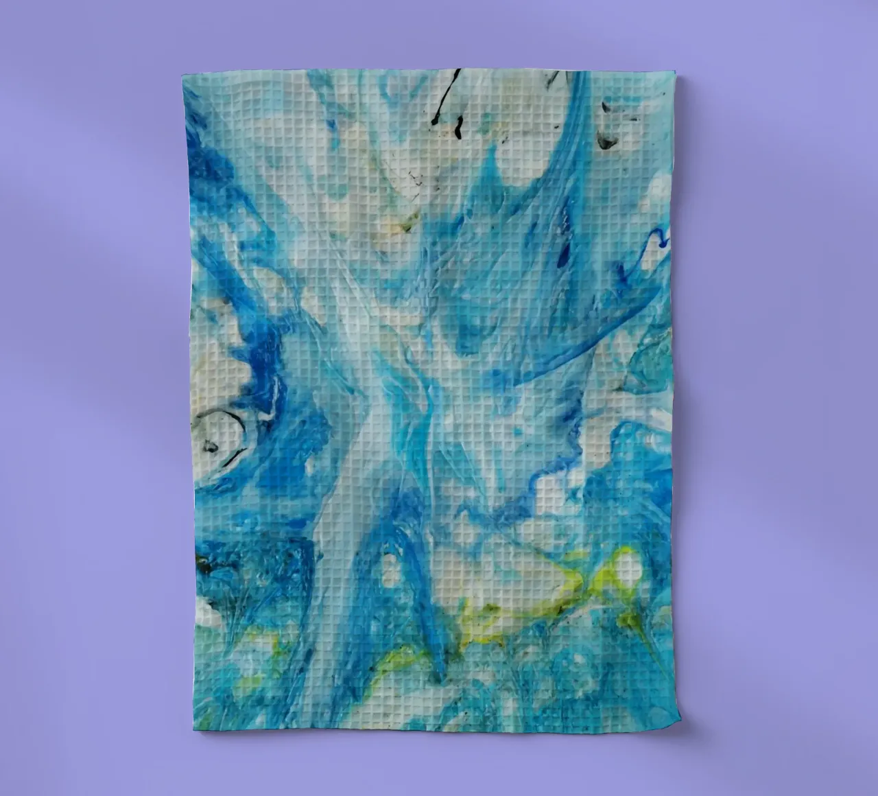 Aqua Ocean Abyss - Impression d'art abstrait en résine fluide torchon de NorwesClub