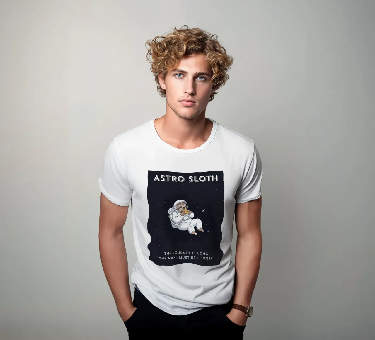 ASTRO SLOTH: Maybe It's Not Procrastination, It's My Orbit. t-shirt da ZEN VACATION