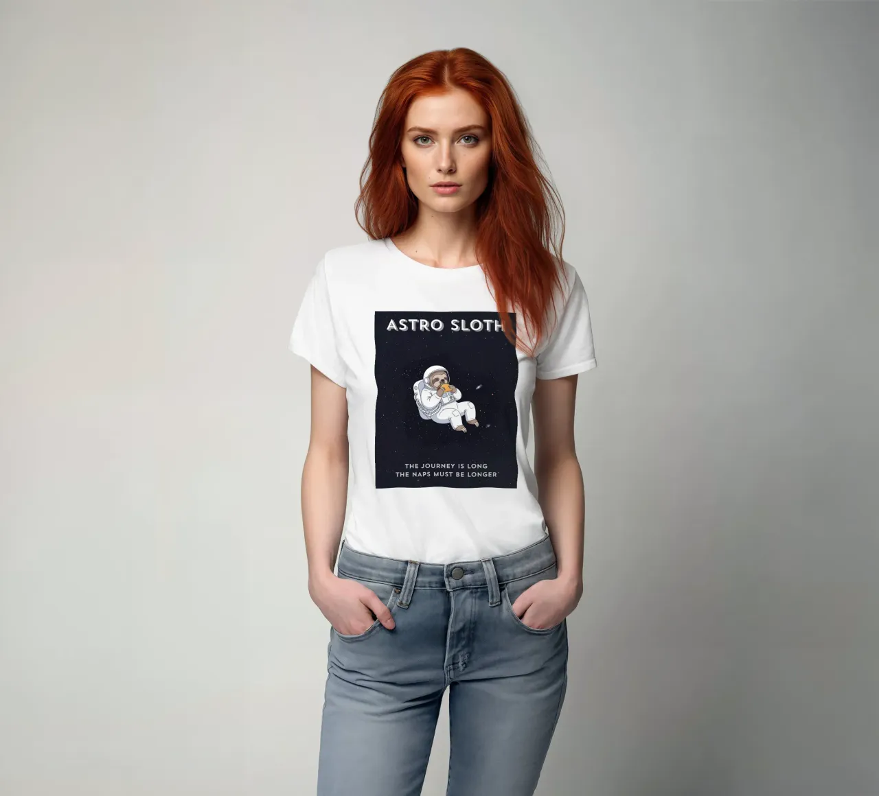 ASTRO SLOTH: Maybe It's Not Procrastination, It's My Orbit. t-shirt da ZEN VACATION