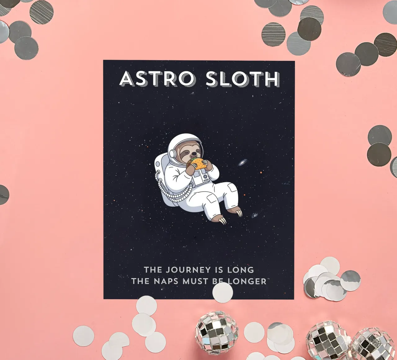 ASTRO SLOTH: Maybe It's Not Procrastination, It's My Orbit. adesivo da ZEN VACATION