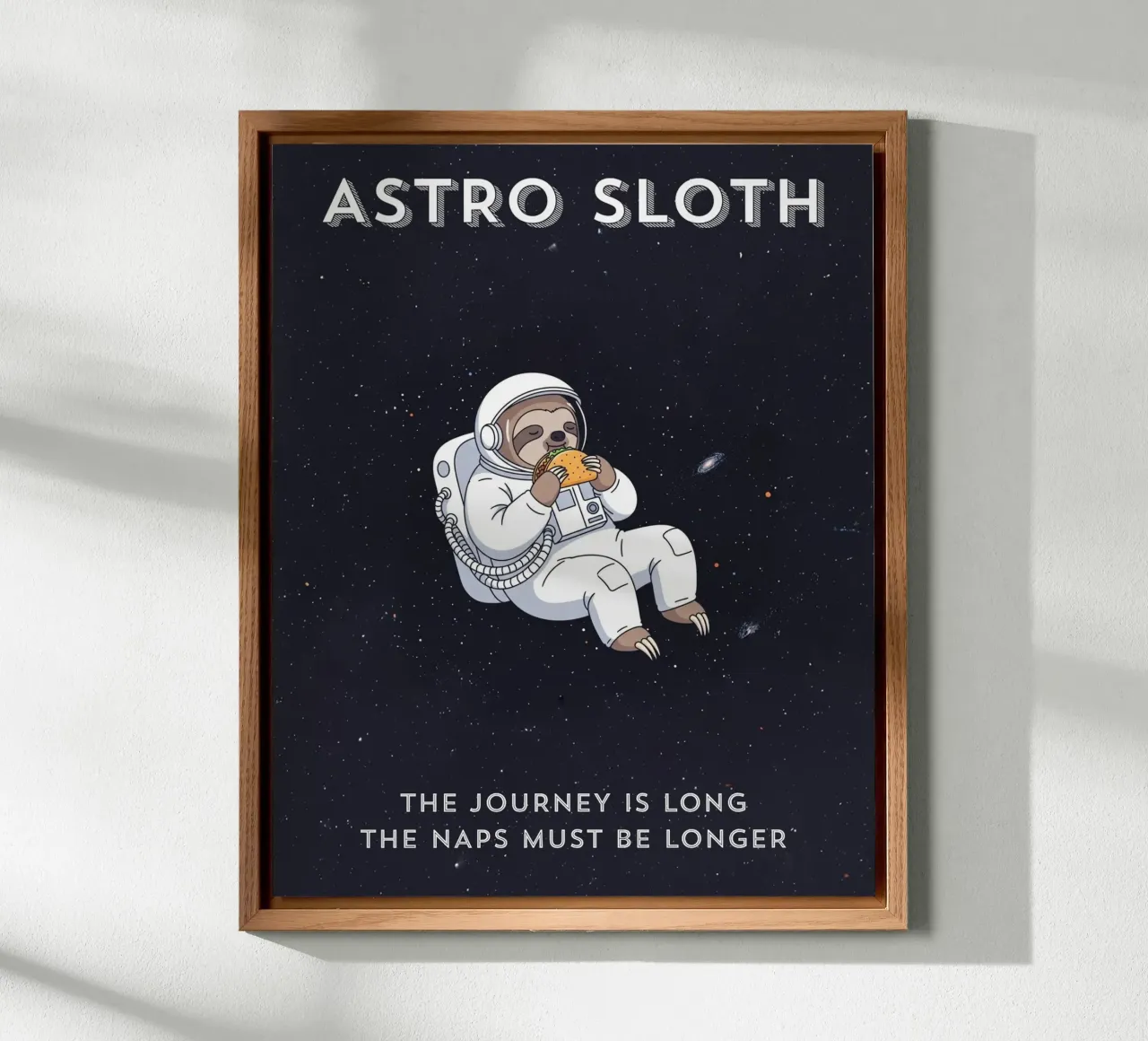 ASTRO SLOTH: Maybe It's Not Procrastination, It's My Orbit. alu-dibond by ZEN VACATION