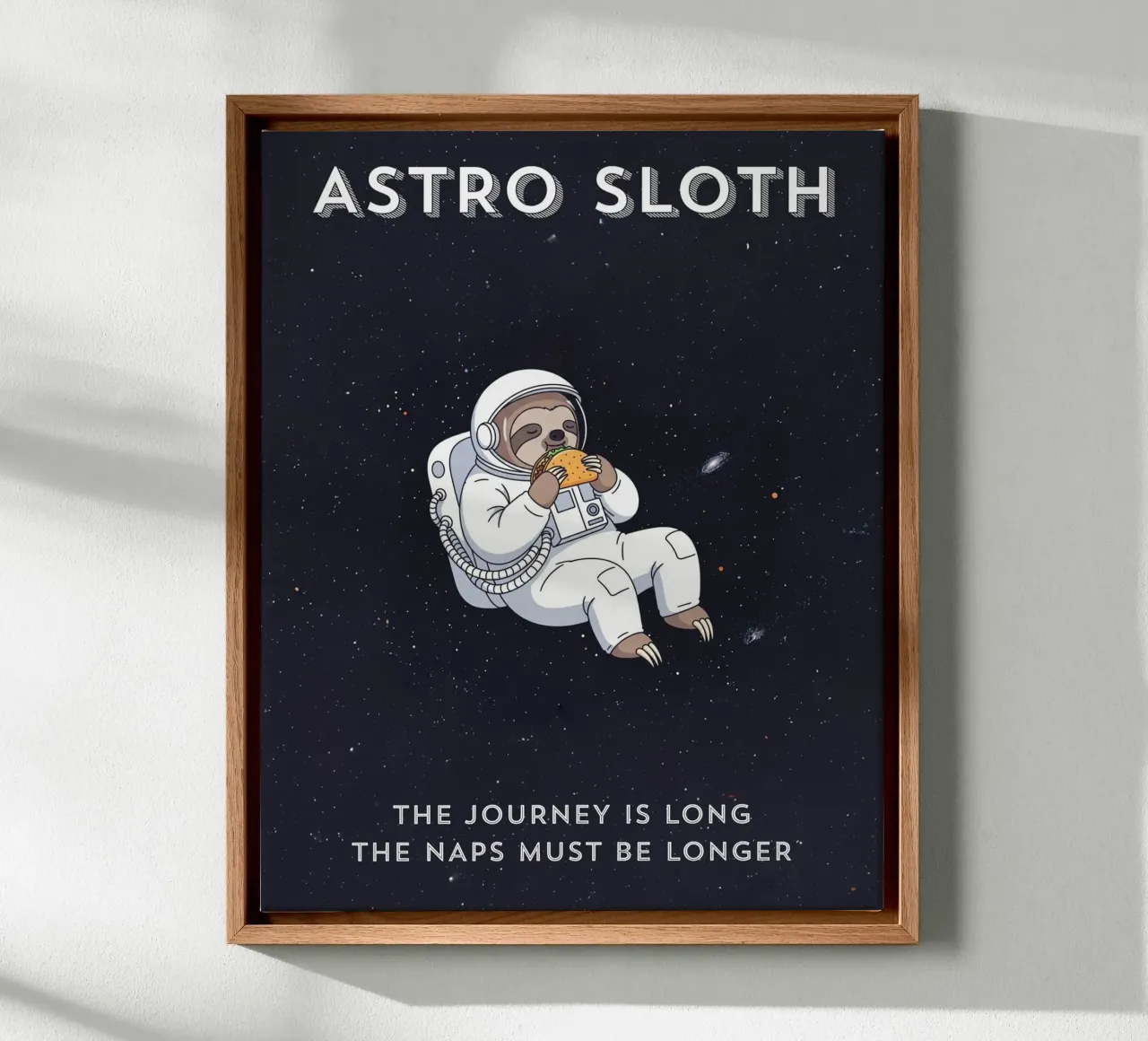 ASTRO SLOTH: Maybe It's Not Procrastination, It's My Orbit. canvas van ZEN VACATION