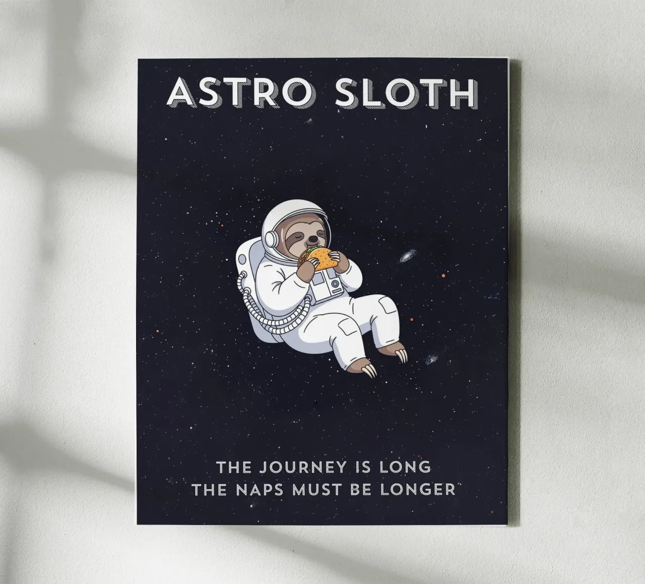 ASTRO SLOTH: Maybe It's Not Procrastination, It's My Orbit. canvas van ZEN VACATION