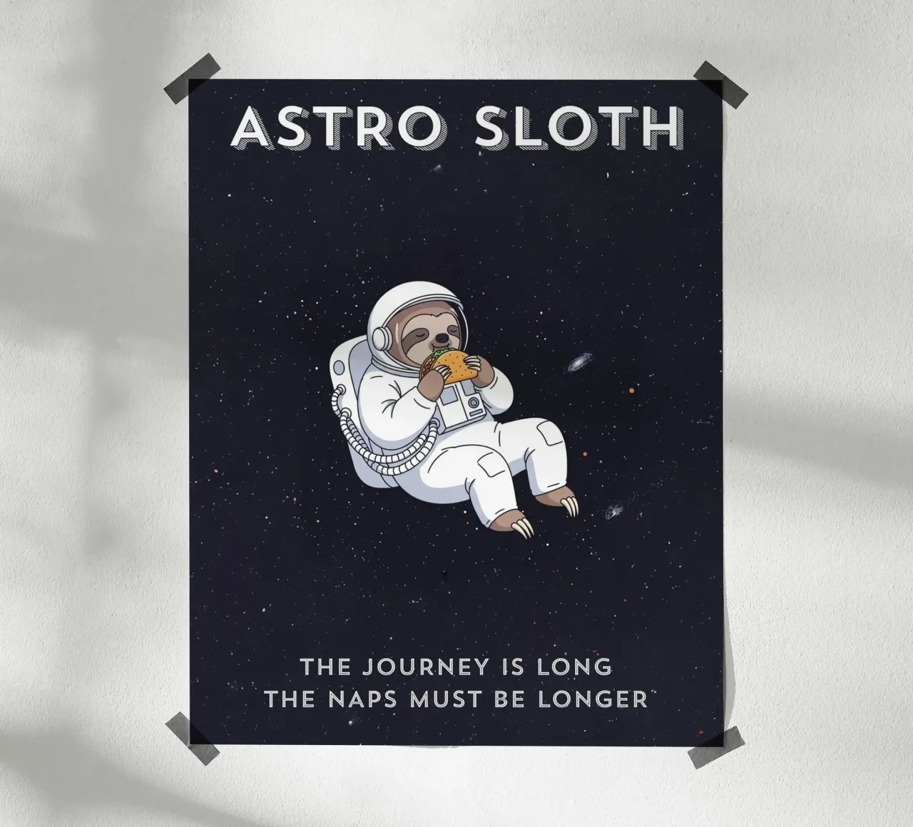 ASTRO SLOTH: Maybe It's Not Procrastination, It's My Orbit. Hahnemühle von ZEN VACATION