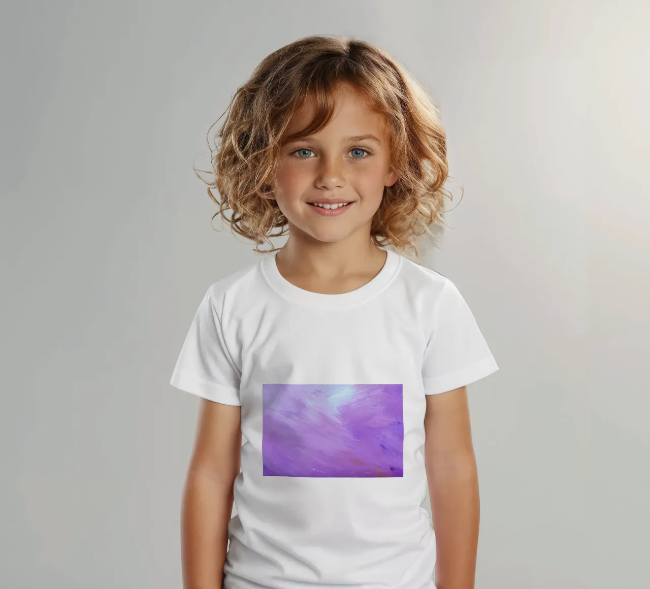 Lavender Purple Brushstrokes - Abstract Textured Art Print kids t-shirt by NorwesClub