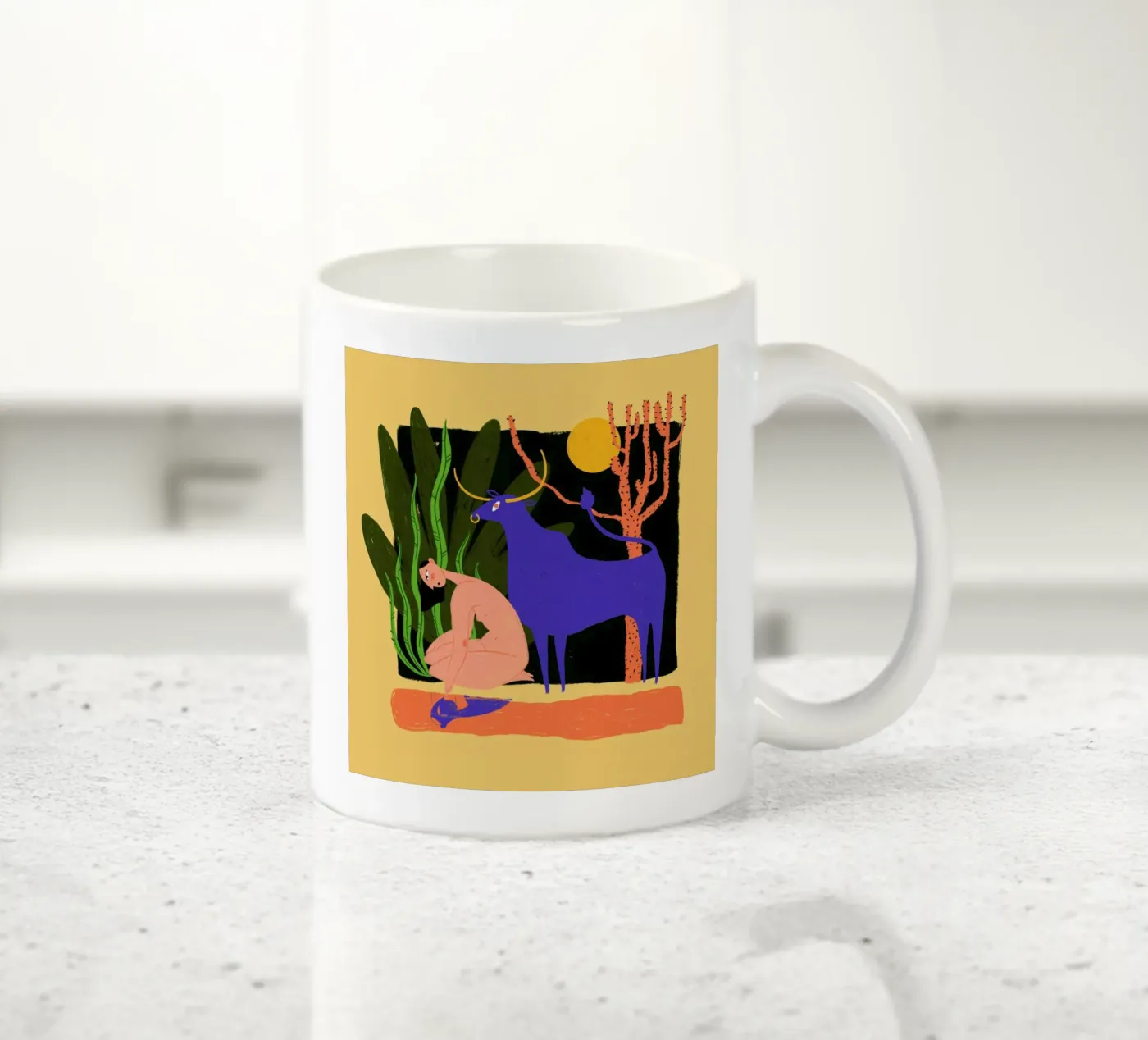 River Bathing ceramic mug by Studio One