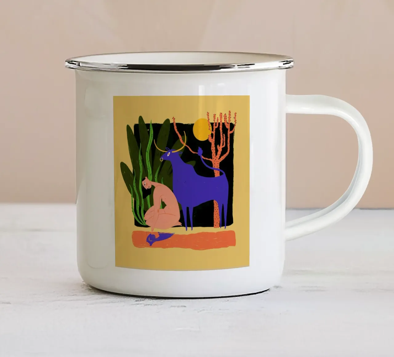 River Bathing tazza in smalto da Studio One