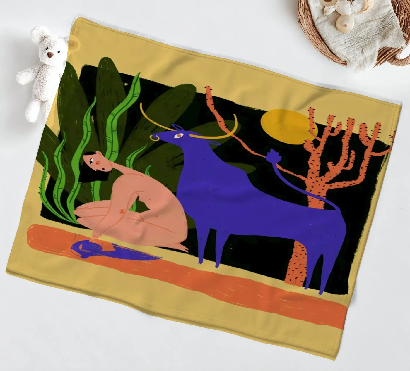 River Bathing coperta in pile da Studio One