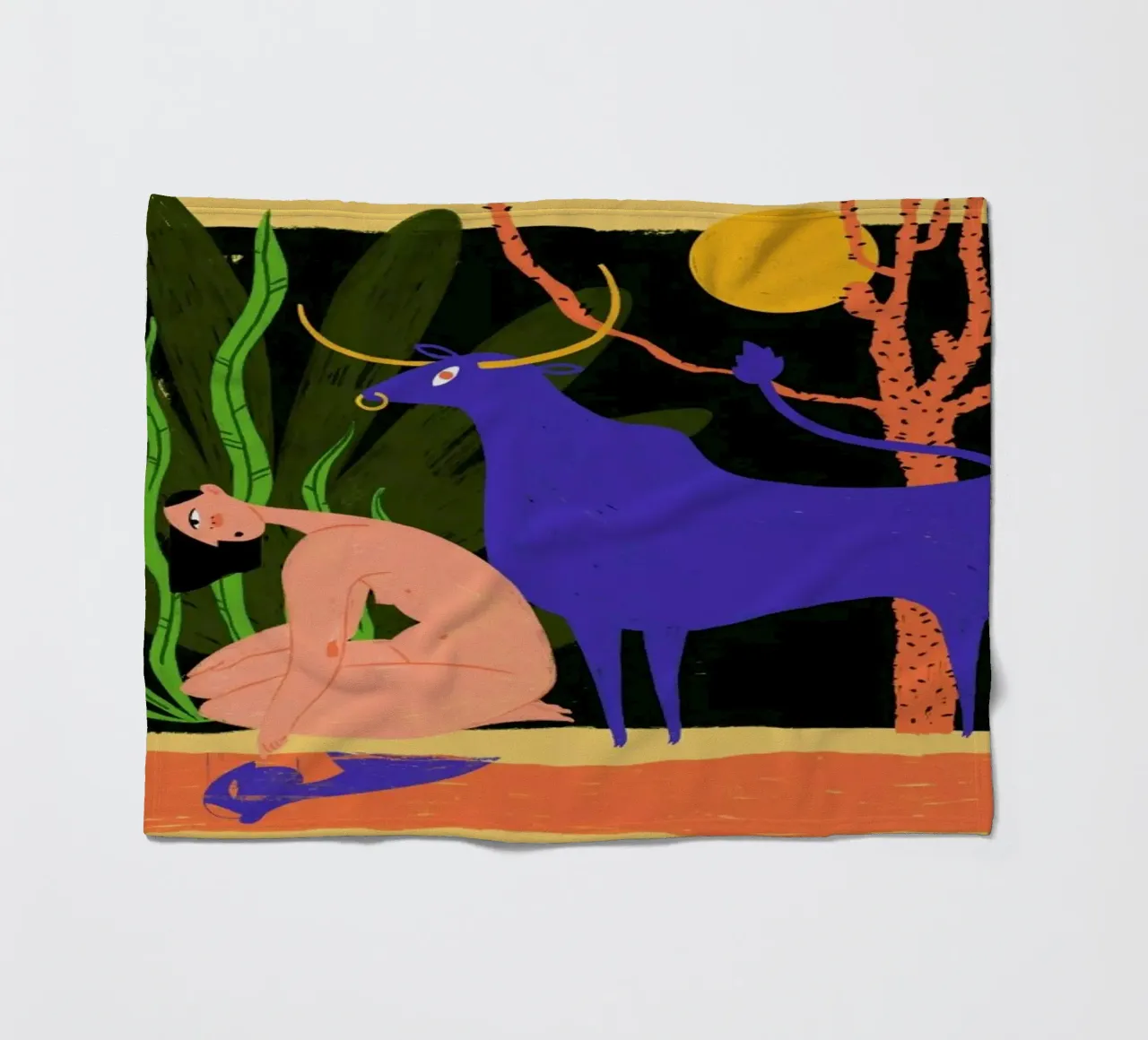 River Bathing Fleecedecke von Studio One