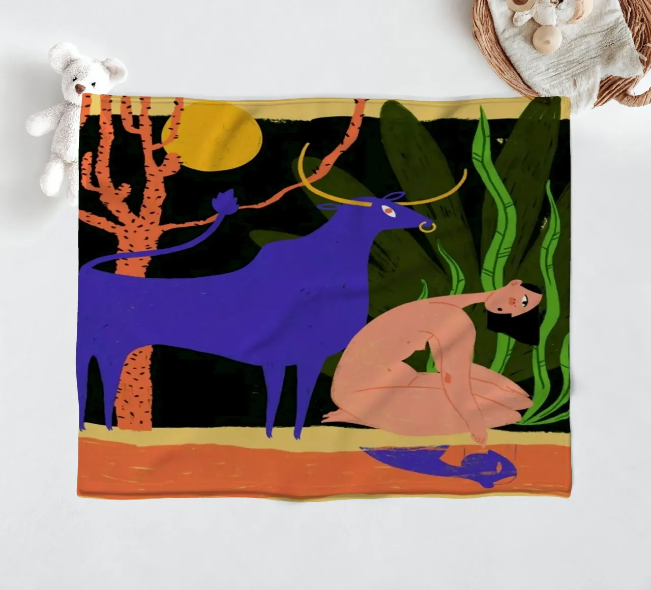 River Bathing Fleecedecke von Studio One