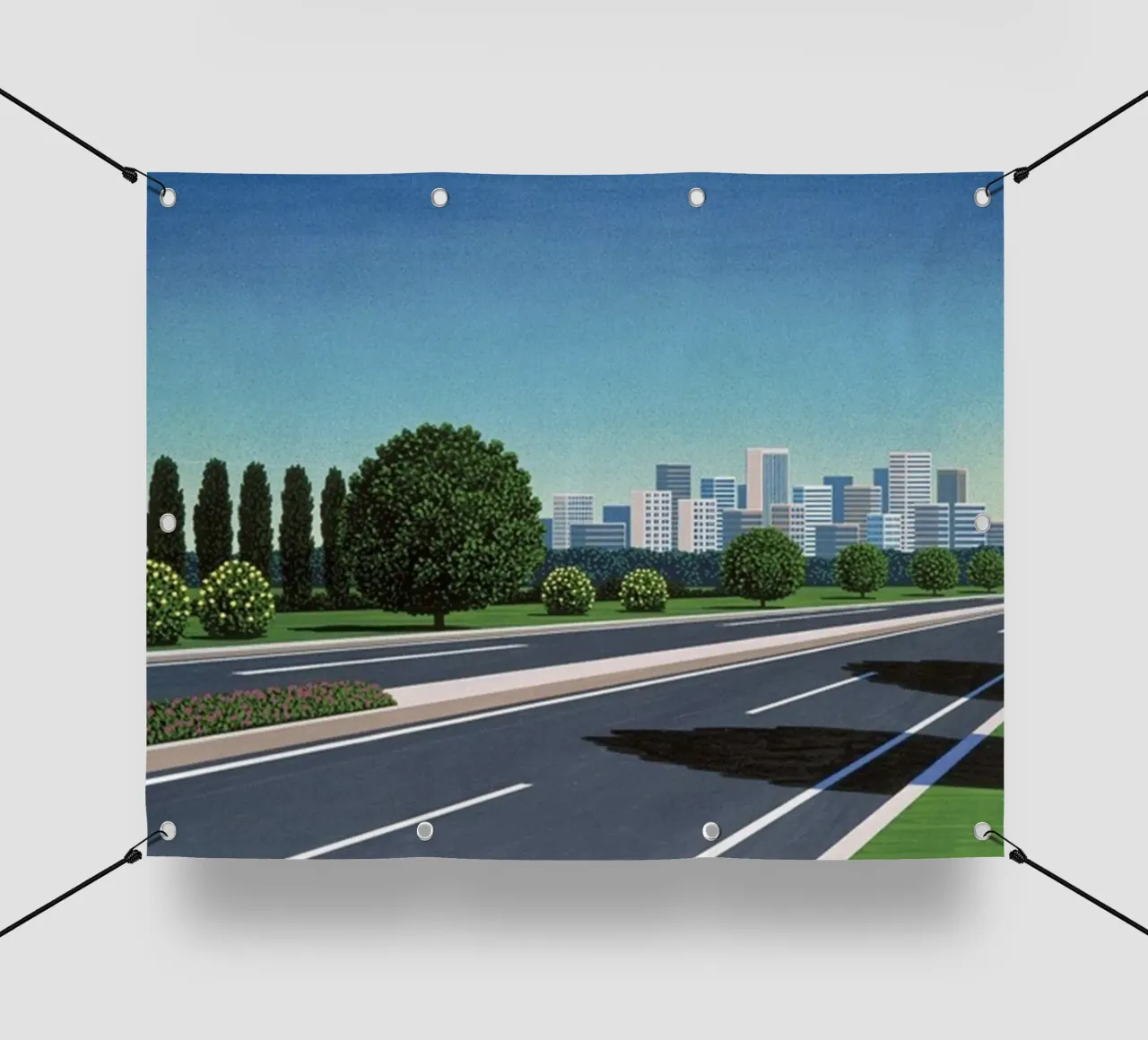 Hiroshi Nagai - Sulla strada telo in pvc da Art In The Sky