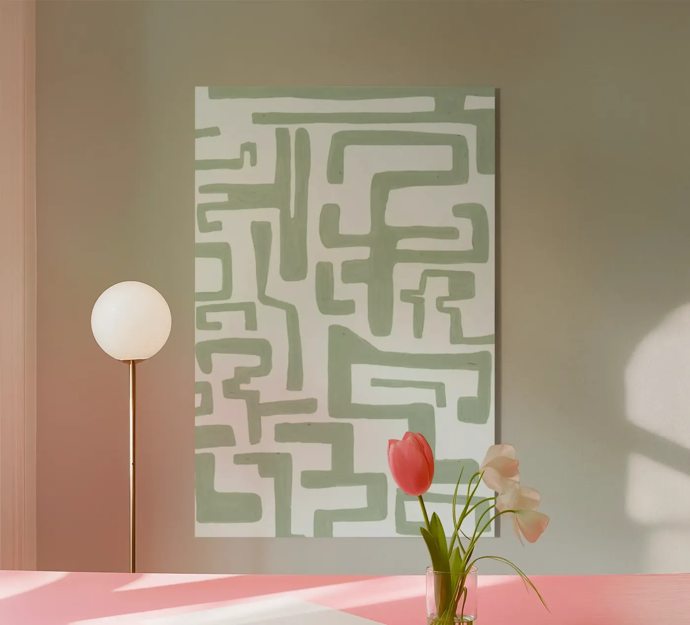 Kuba Groen acrylic glass by Femke Zwaan