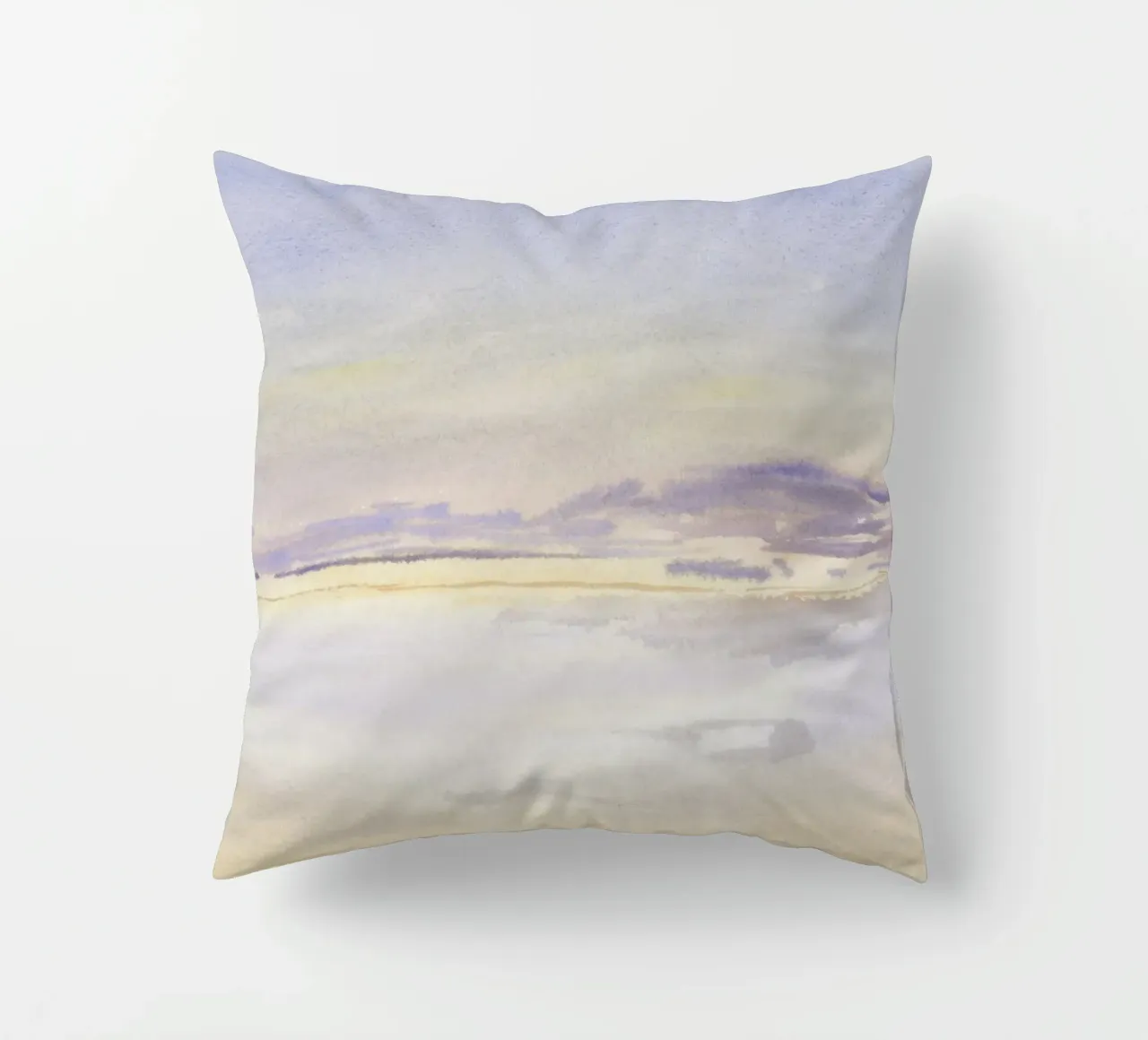 Tramonto sereno sull'acqua - Stampa acquerello impressionista cuscino da NorwesClub