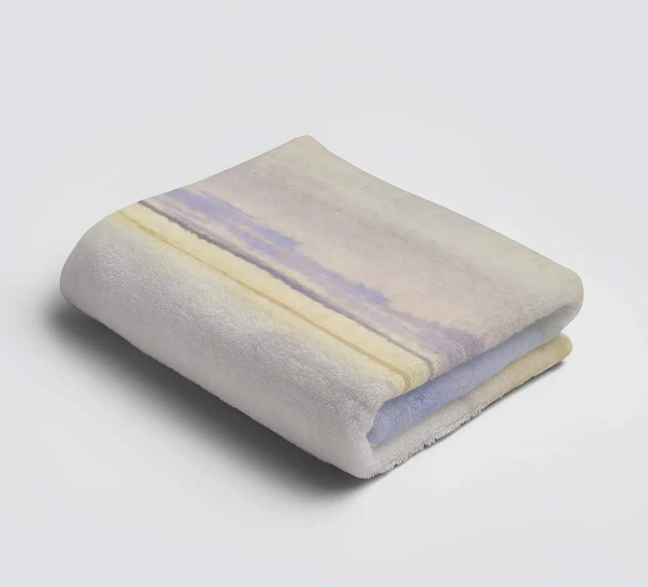 Serene Sunset Over Water - Impressionist Watercolor Print towel by NorwesClub
