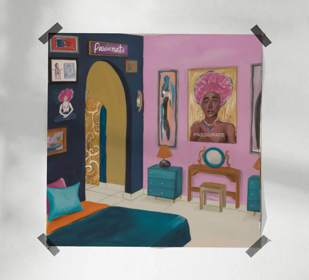 Santuario rosa regale poster da Opal Strokes