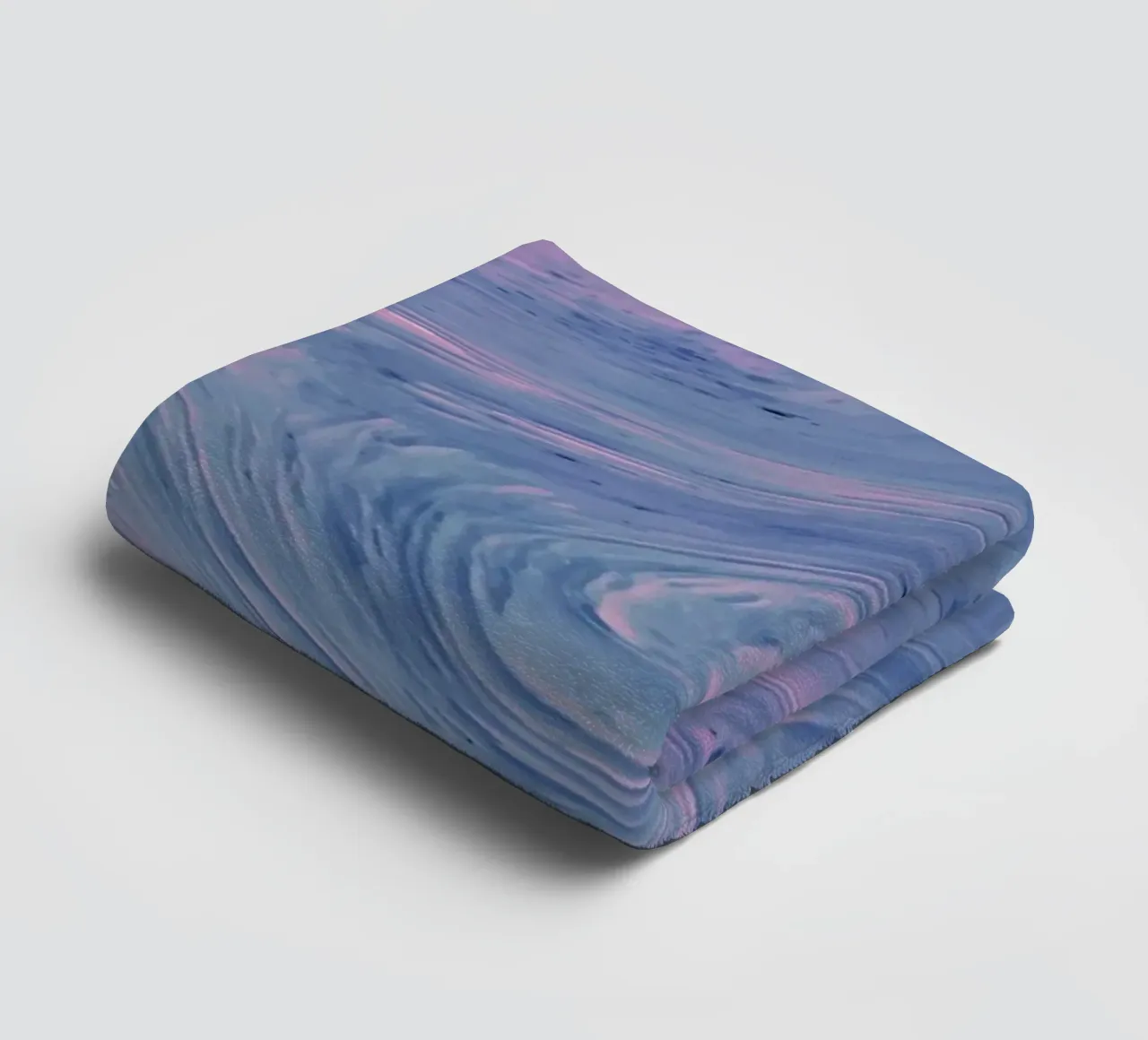 Pink Blue Swirl Abstract - Psychedelic Fluid Art Print towel by NorwesClub