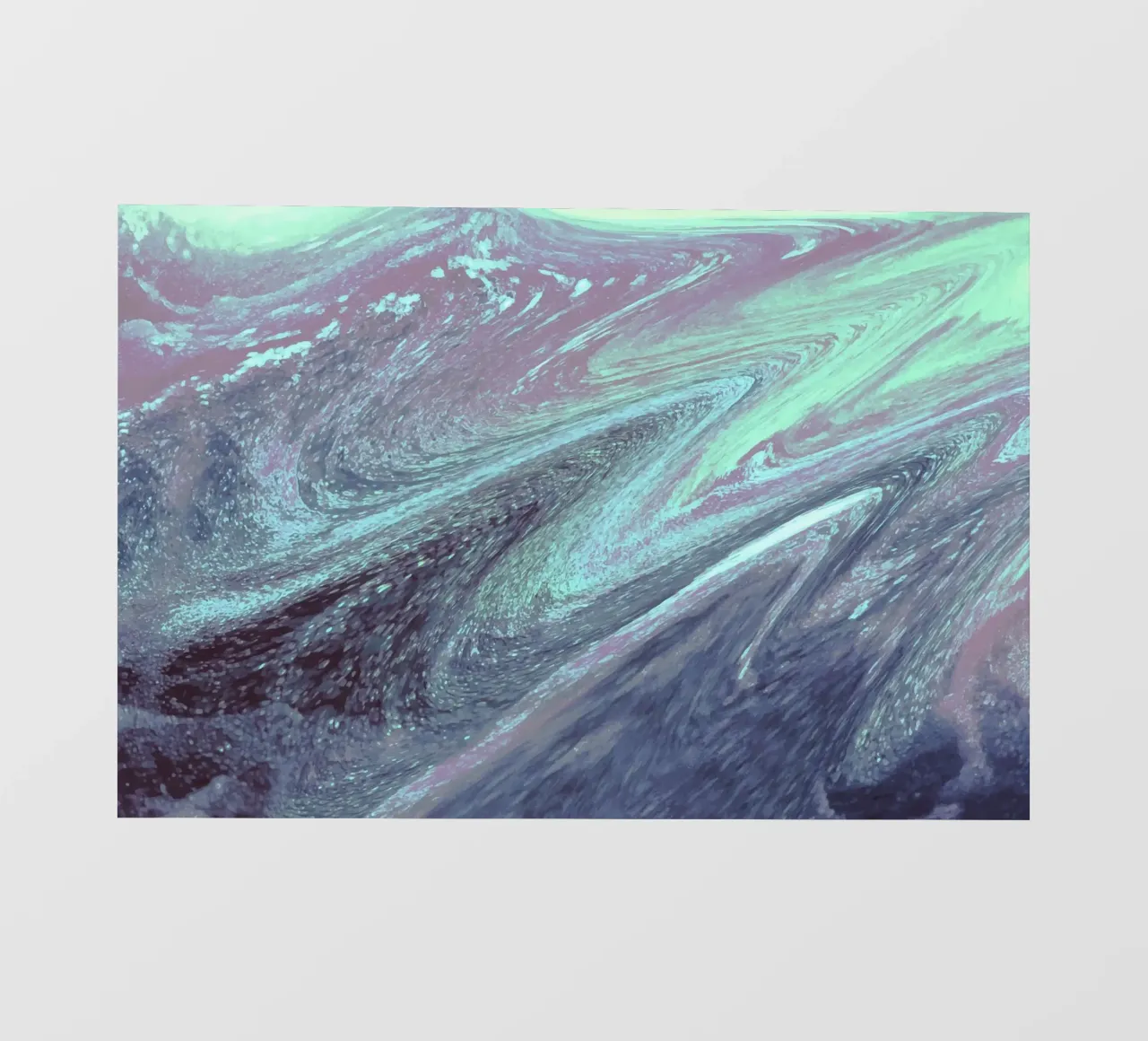 Cosmic Teal & Purple Swirl - Abstract Fluid Art Print pvc cover by NorwesClub
