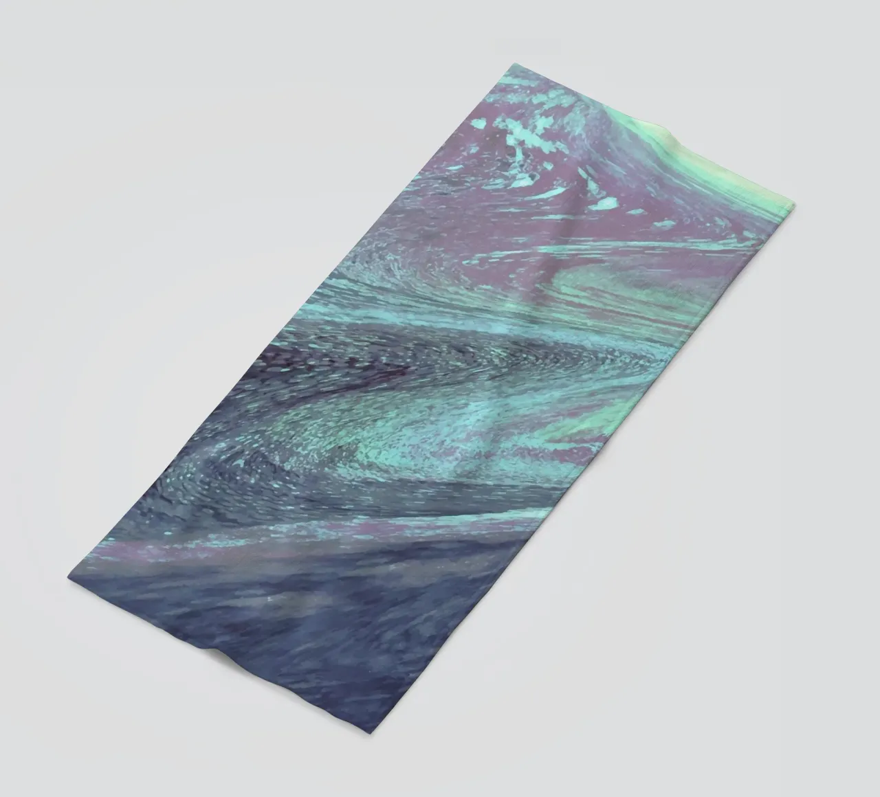 Cosmic Teal & Purple Swirl - Abstract Fluid Art Print beach towel by NorwesClub