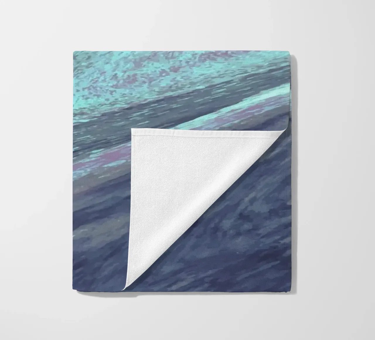 Cosmic Teal & Purple Swirl - Abstract Fluid Art Print beach towel by NorwesClub