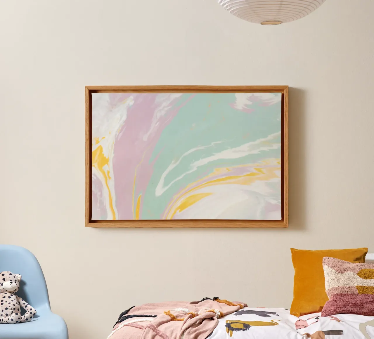 Pastel Marble Swirls - Abstract Fluid Art Print canvas by NorwesClub
