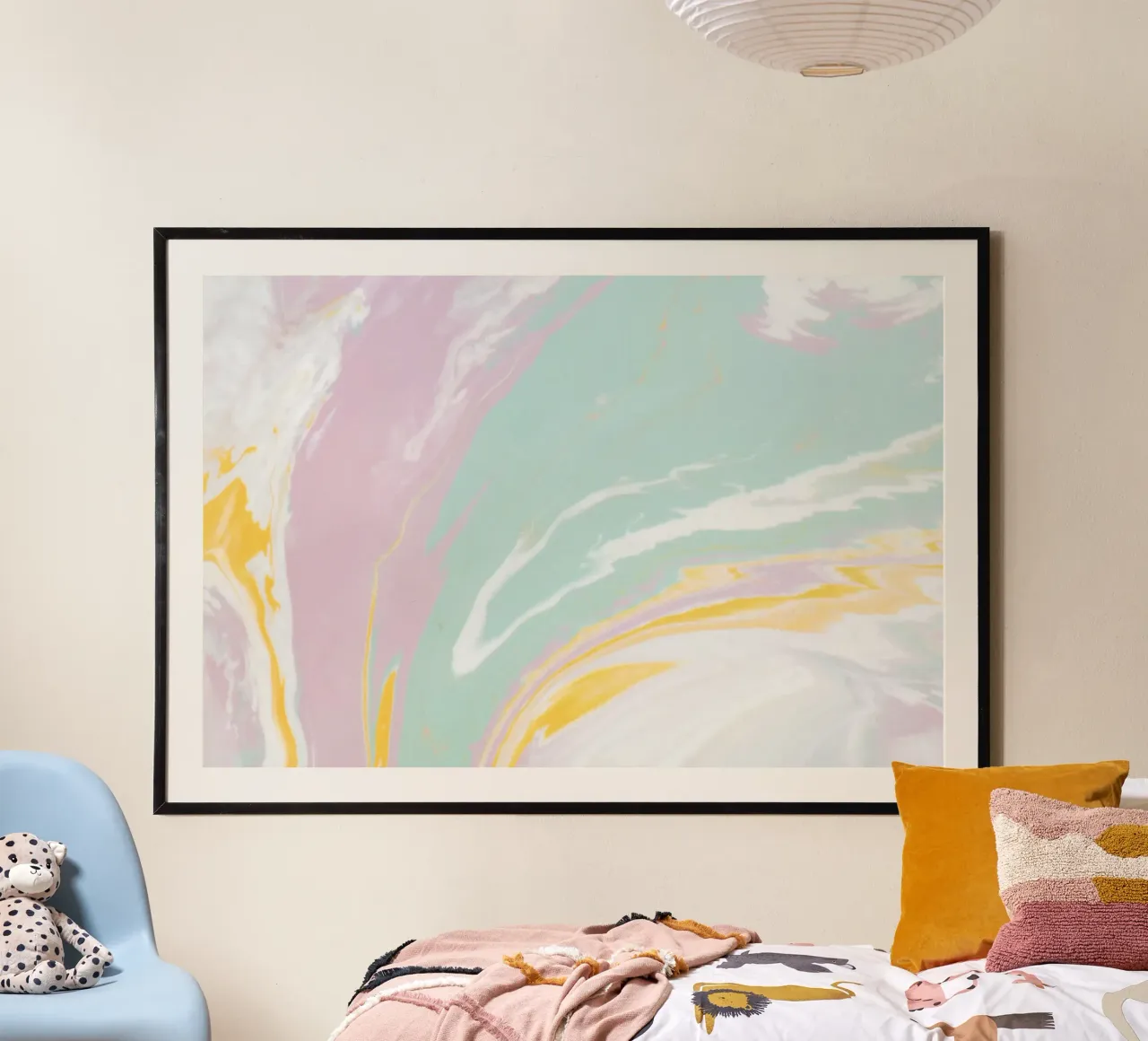 Pastel Marble Swirls - Abstract Fluid Art Print Hahnemühle von NorwesClub