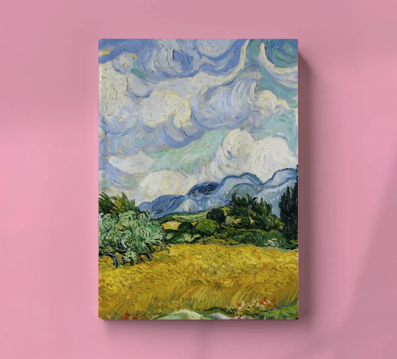 Van Gogh's Wheat Field Cypresses - Post-Impressionism Art notebook by NorwesClub