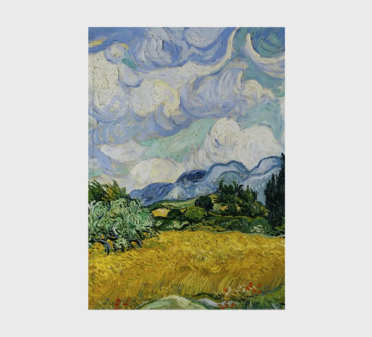 Van Gogh's Wheat Field Cypresses - Post-Impressionism Art notebook by NorwesClub