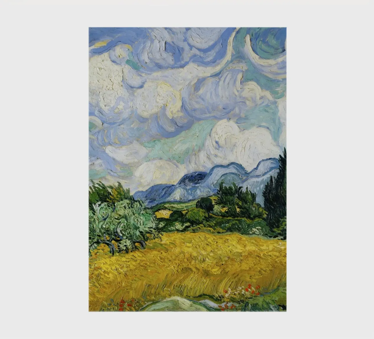 Van Gogh's Wheat Field Cypresses - Post-Impressionism Art notebook by NorwesClub