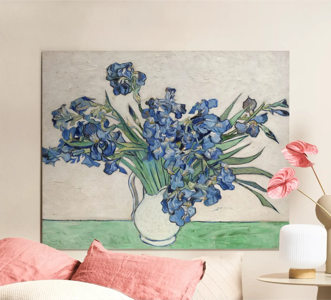 Nature morte aux iris bleus de Van Gogh - La flore post-impressionniste poster de NorwesClub