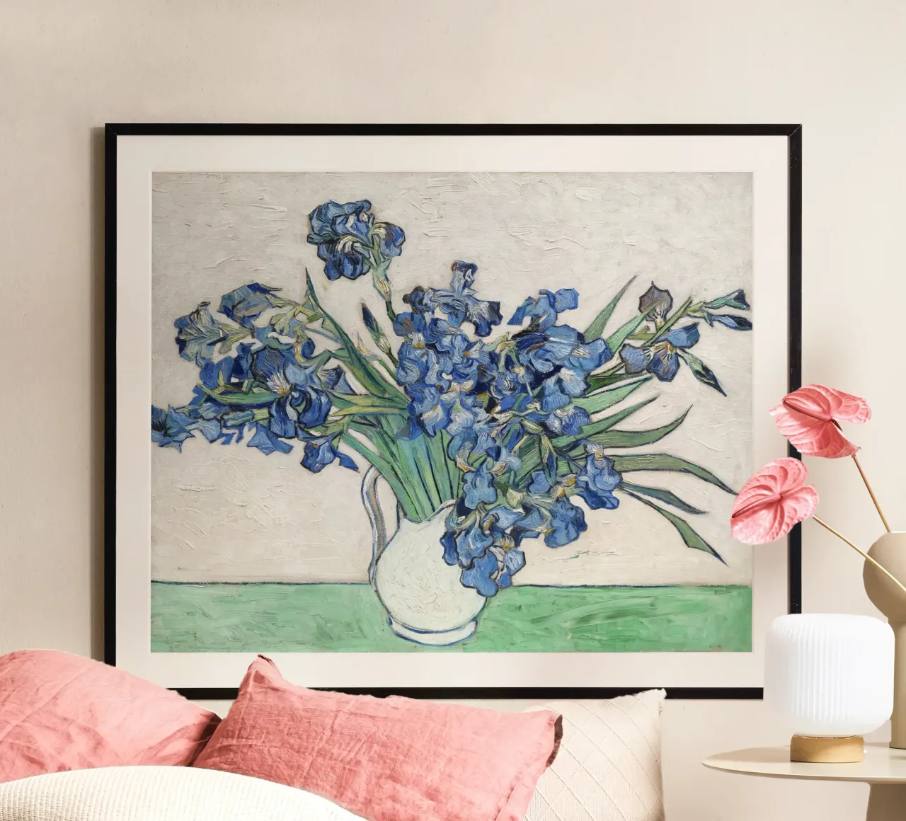 Nature morte aux iris bleus de Van Gogh - La flore post-impressionniste poster de NorwesClub