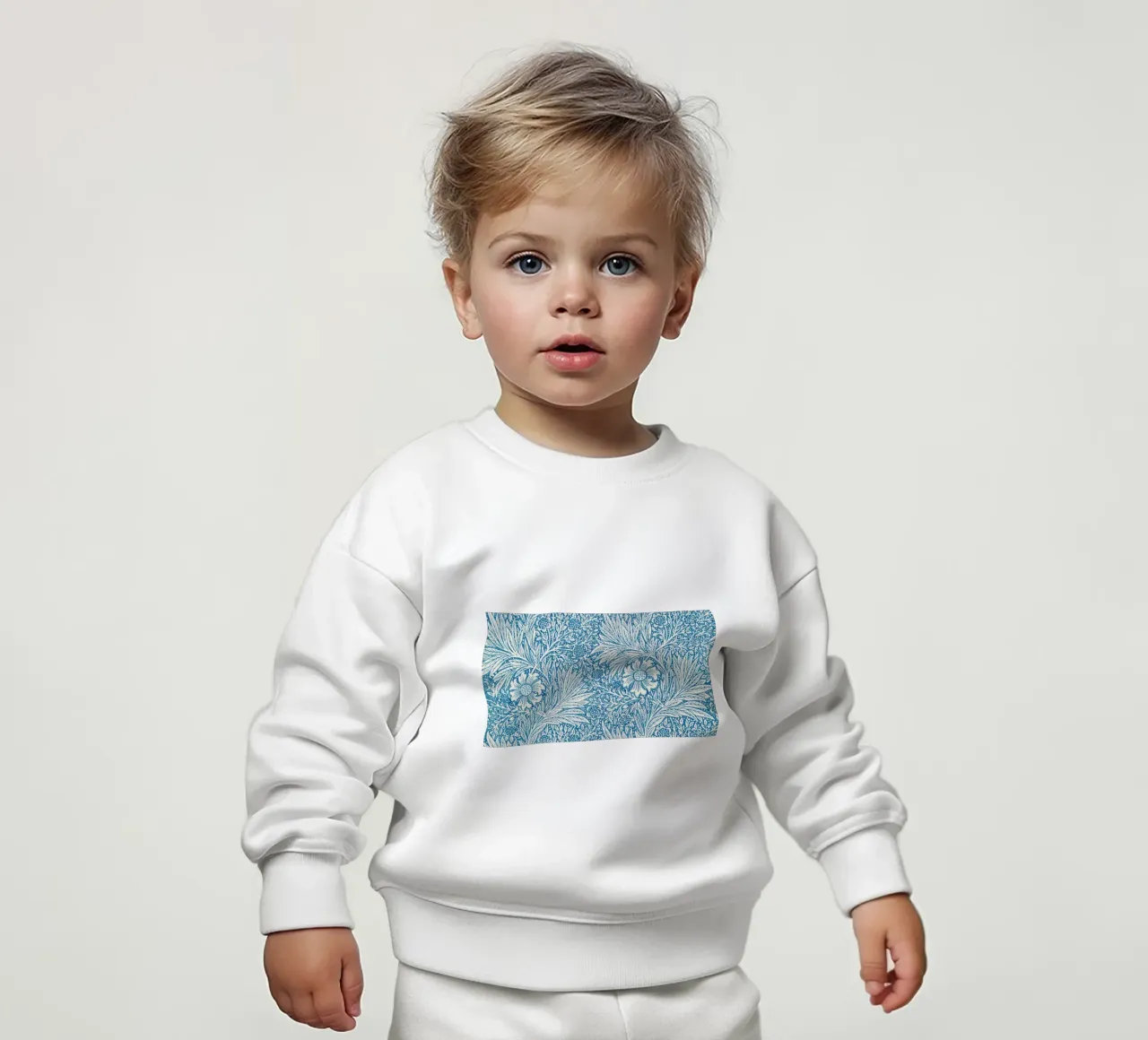 William Morris Seaweed - Modello botanico Arts & Crafts felpa neonato da NorwesClub