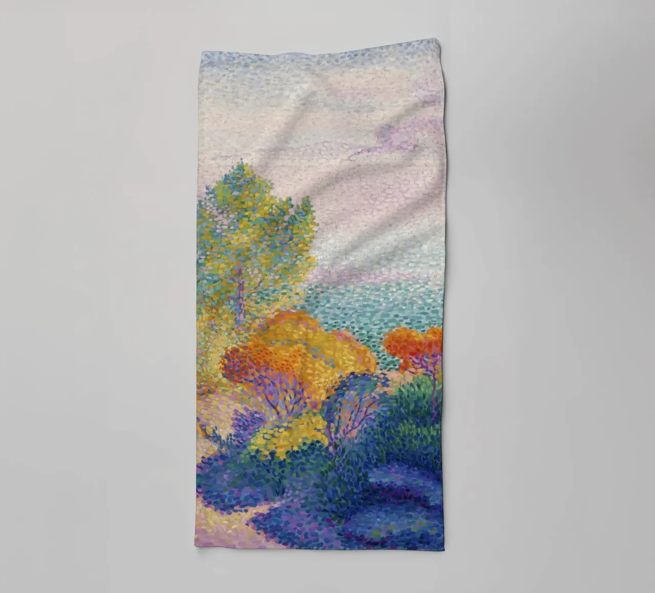Henri-Edmond Cross's Two Women - Pointillist Landscape towel by NorwesClub