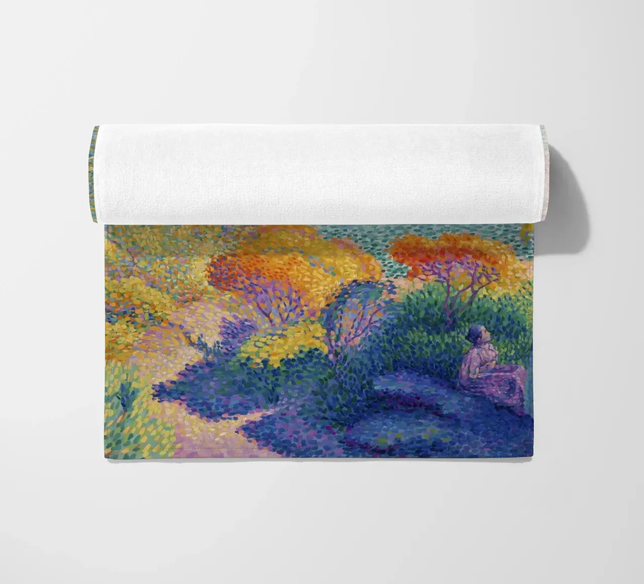 Dos mujeres de Henri-Edmond Cross - Paisaje puntillista toalla de playa de NorwesClub