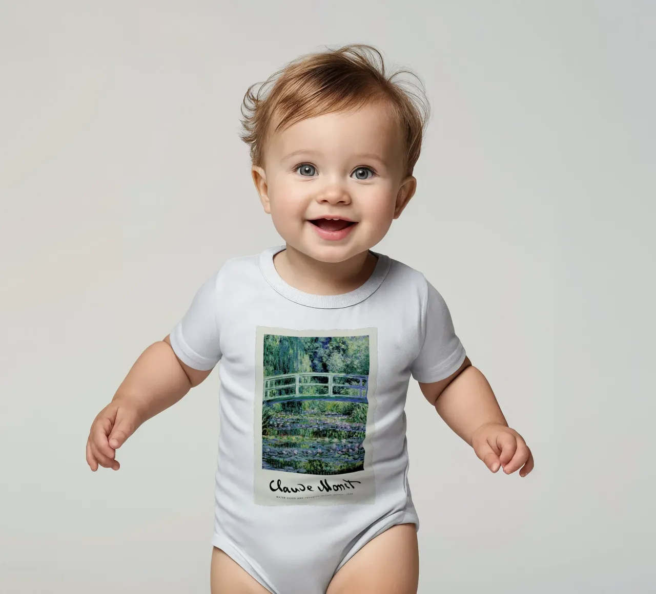 Monet – Signed Japanese Bridge body neonato maniche corte da Vintage by JUNIQE