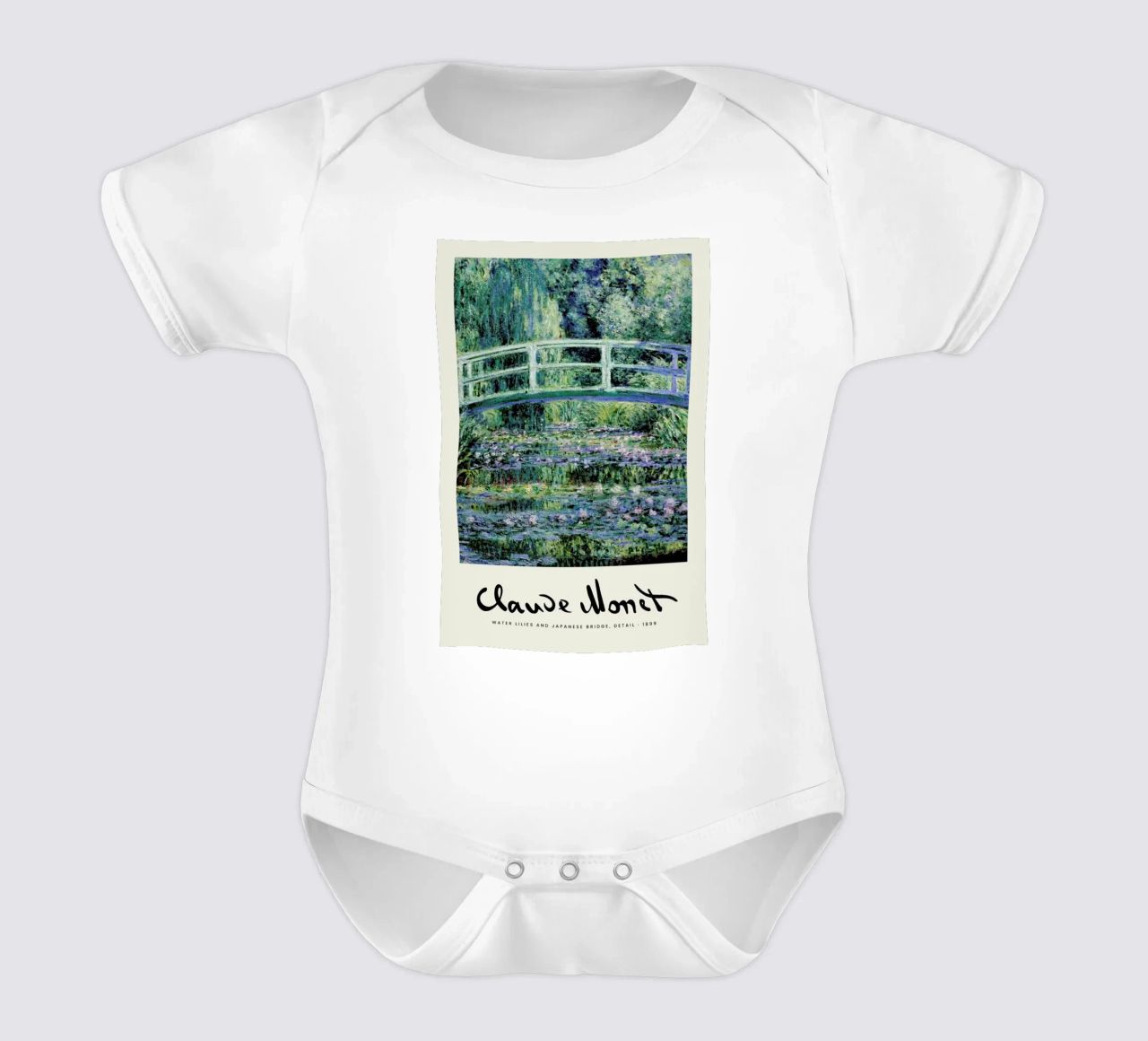 Monet – Signed Japanese Bridge body neonato maniche corte da Vintage by JUNIQE