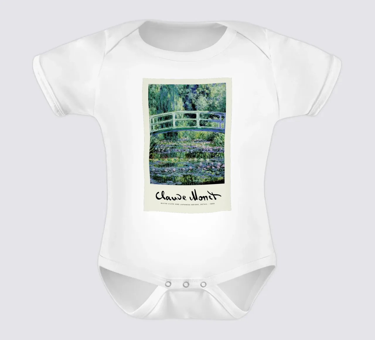 Monet – Signed Japanese Bridge body neonato maniche corte da Vintage by JUNIQE