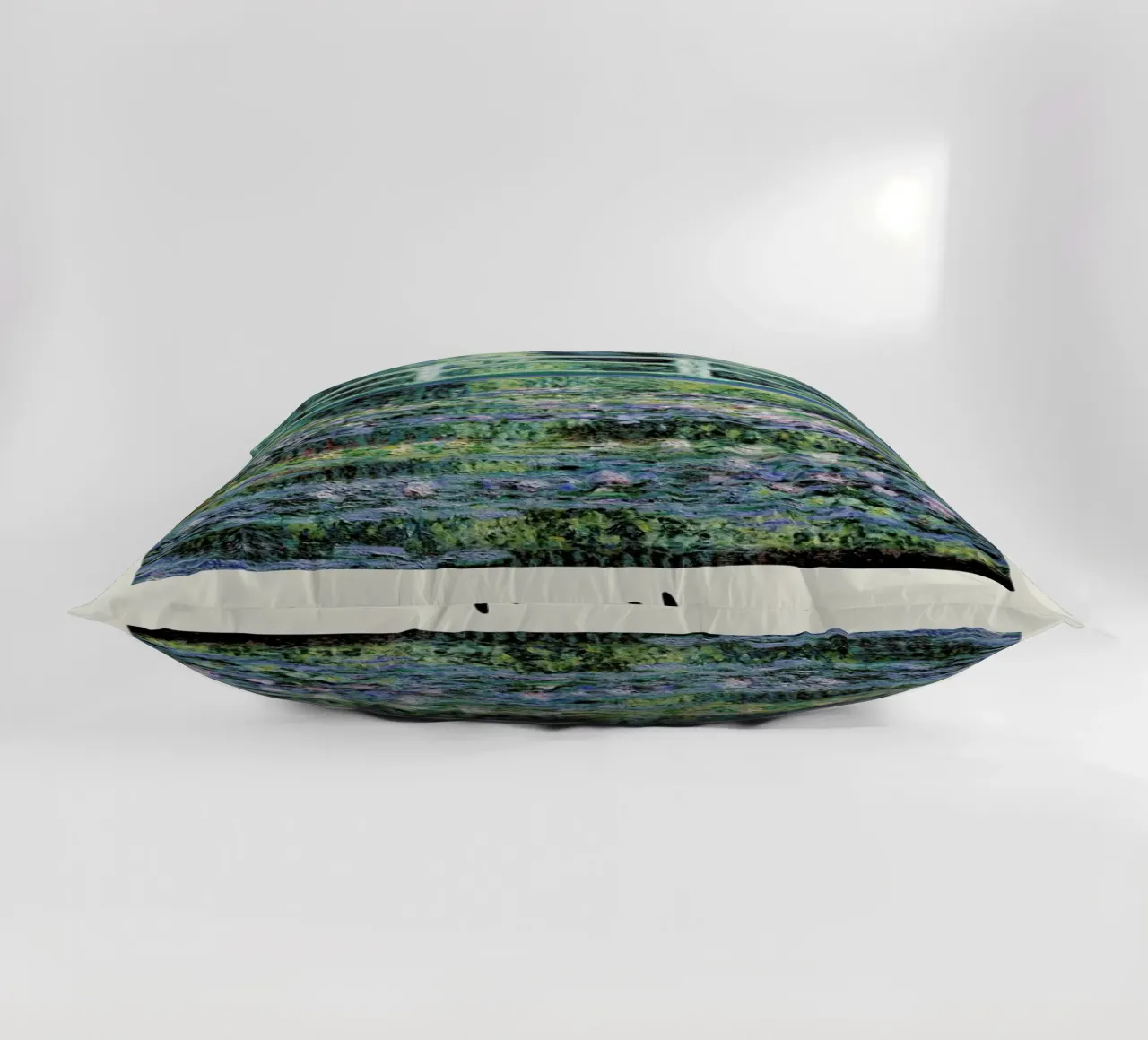 Monet – Signed Japanese Bridge cuscino da Vintage by JUNIQE
