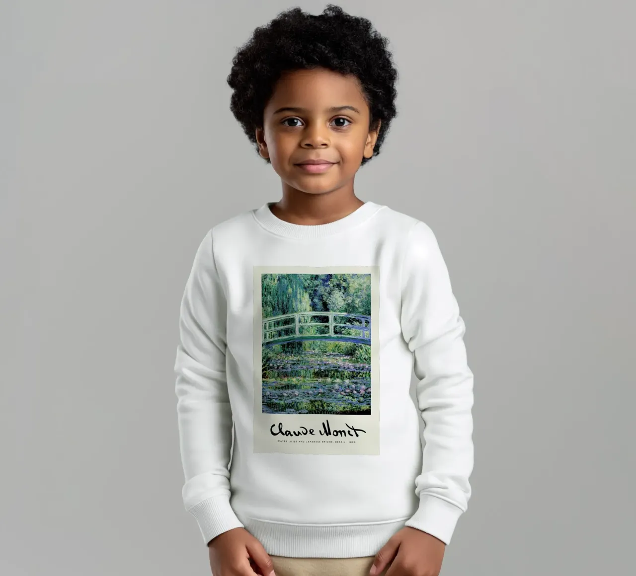 Monet – Signed Japanese Bridge kids sweatshirt by Vintage by JUNIQE