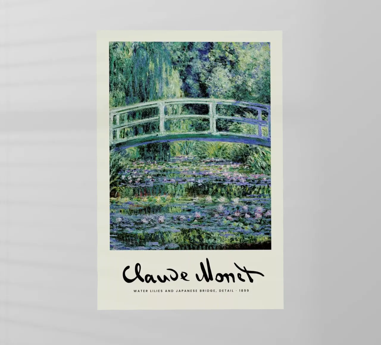 Monet – Signed Japanese Bridge pellicola backlit da Vintage by JUNIQE