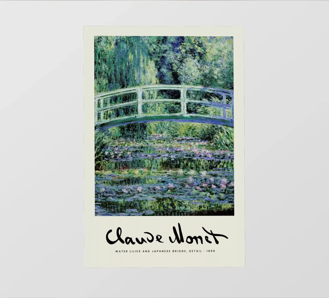 Monet – Signed Japanese Bridge pellicola backlit da Vintage by JUNIQE