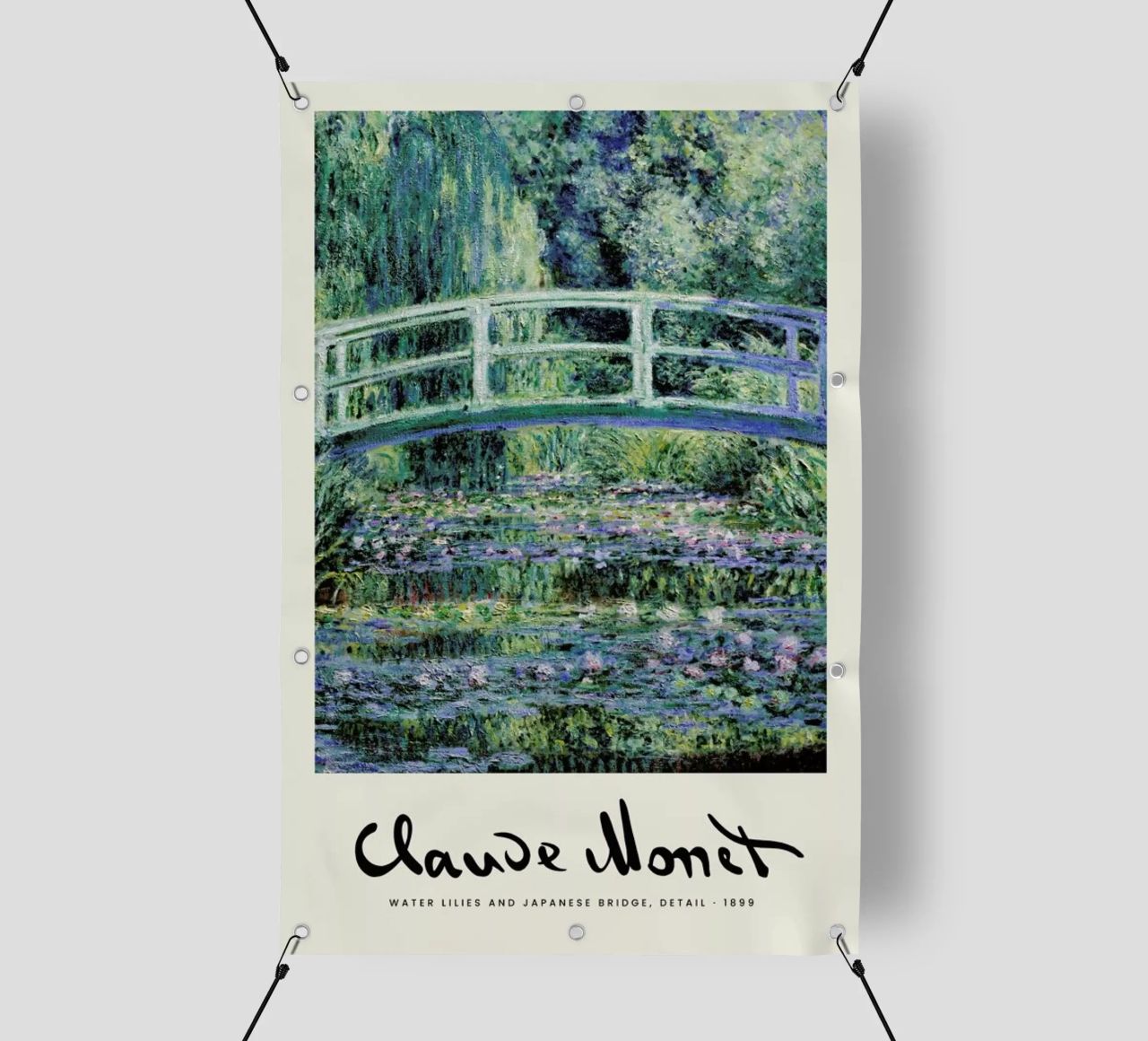 Monet – Signed Japanese Bridge telo in pvc da Vintage by JUNIQE