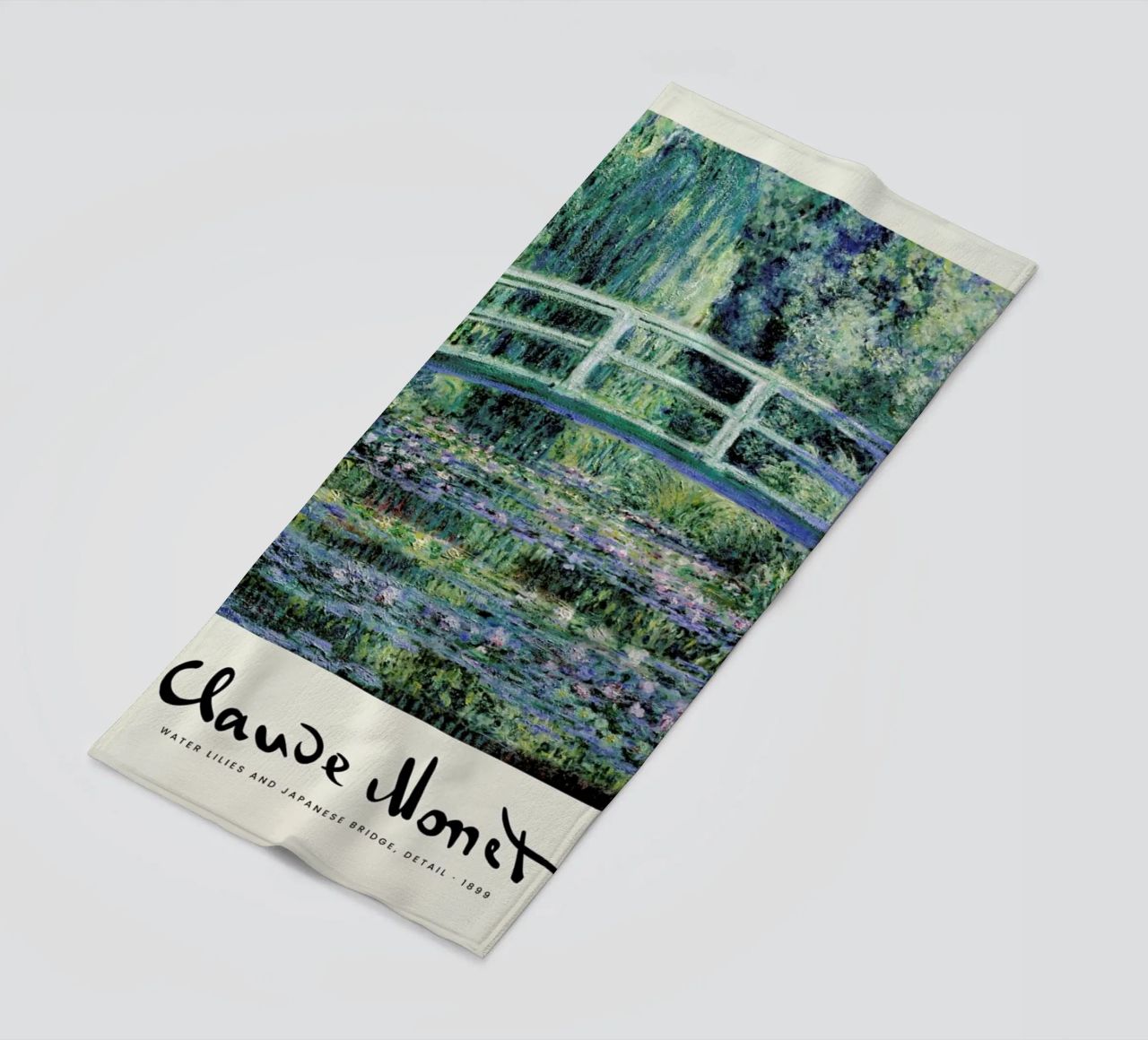 Monet – Signed Japanese Bridge telo mare da Vintage by JUNIQE