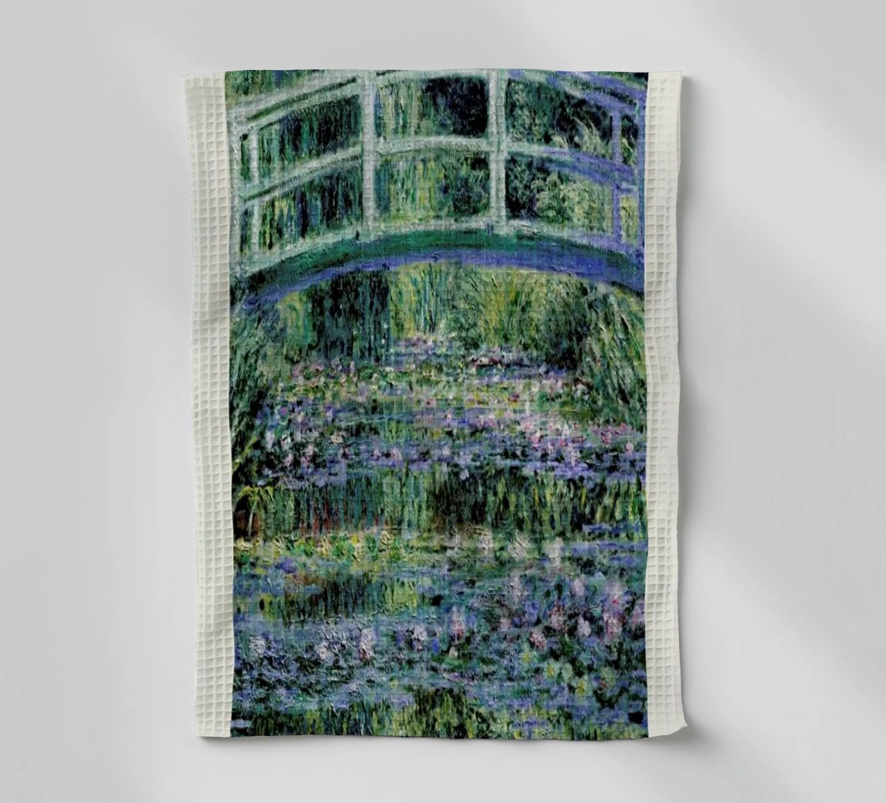 Monet – Signed Japanese Bridge canovaccio da cucina da Vintage by JUNIQE