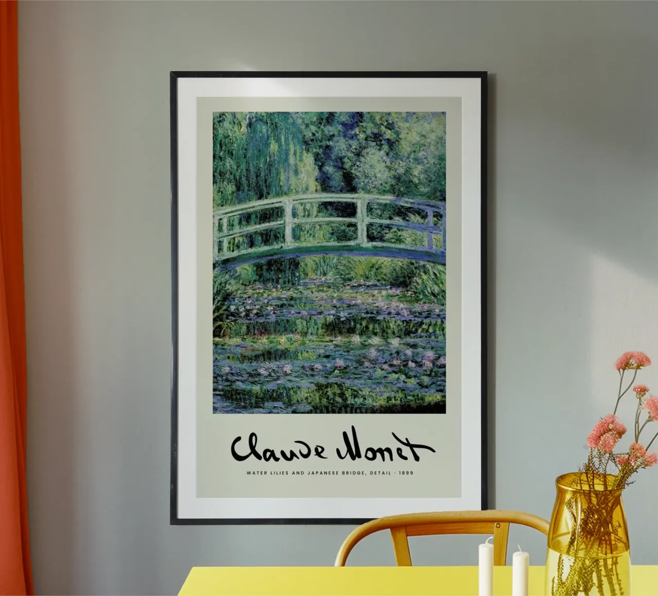 Monet – Signed Japanese Bridge poster da Vintage by JUNIQE