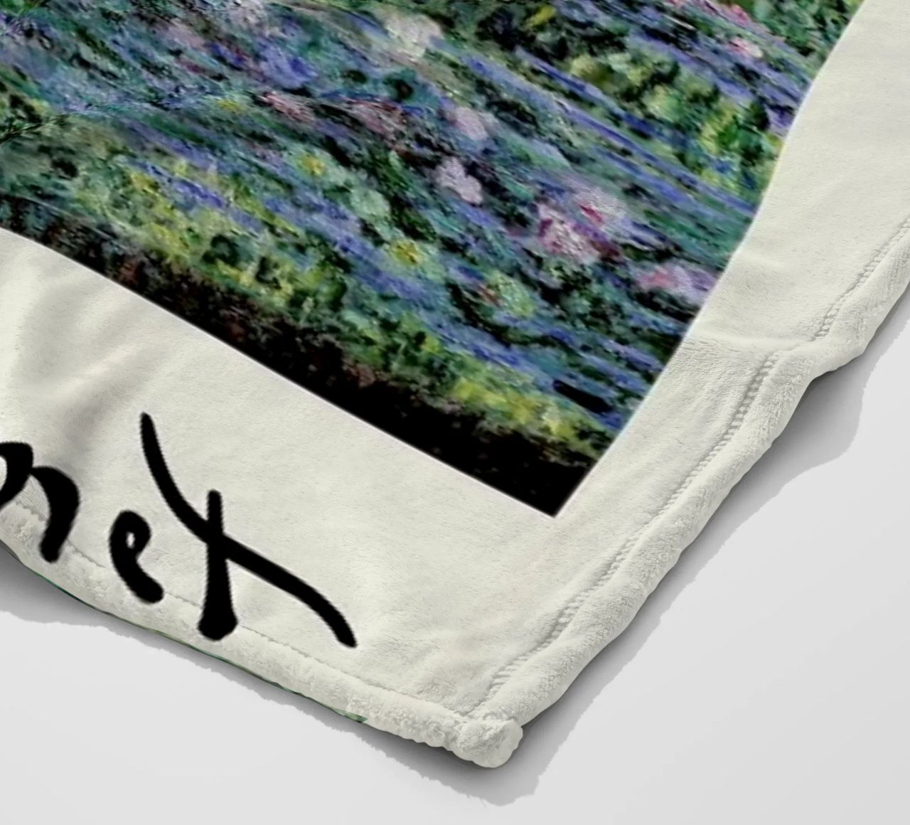 Monet – Signed Japanese Bridge coperta in pile da Vintage by JUNIQE