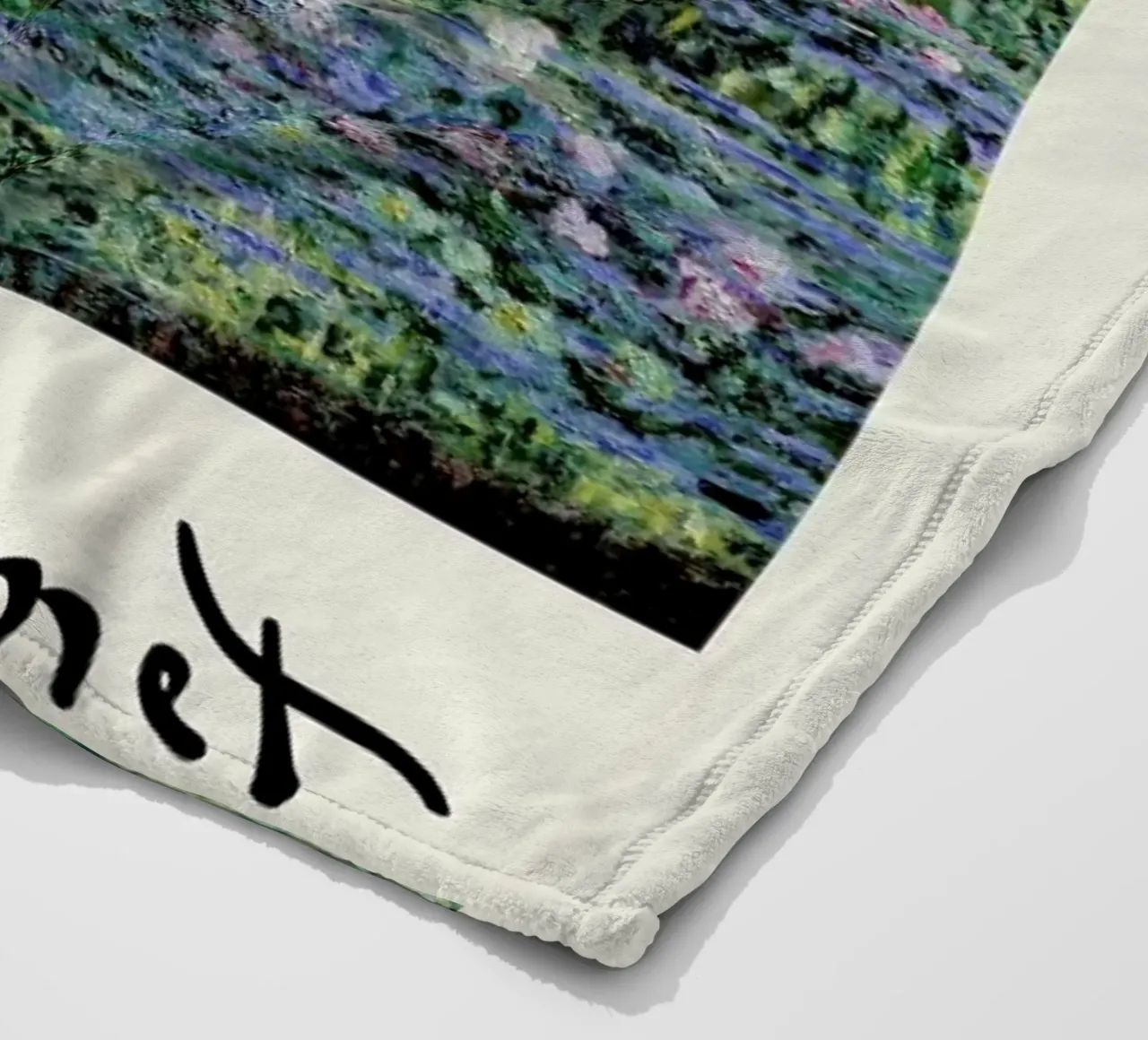 Monet – Signed Japanese Bridge coperta in pile da Vintage by JUNIQE