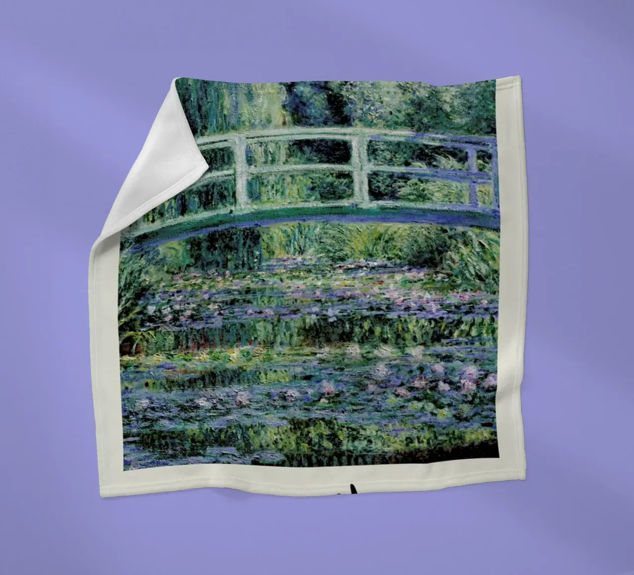 Monet – Signed Japanese Bridge coperta in pile da Vintage by JUNIQE