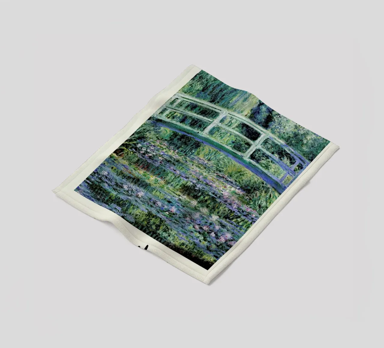 Monet – Signed Japanese Bridge coperta in pile da Vintage by JUNIQE