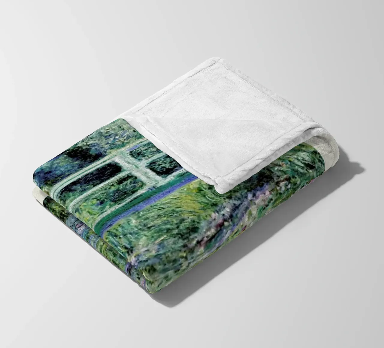 Monet – Signed Japanese Bridge coperta in pile da Vintage by JUNIQE