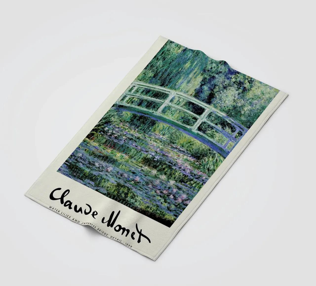 Monet – Signed Japanese Bridge coperta in pile da Vintage by JUNIQE
